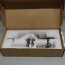 Motovecor Front Door Knob Handleset, Entry Door Handle Set with Cove Knob for Right and Left Handed Sided Doors, Interior and Exterior Entrance Passage Lock, Lower Half Grip, Satin Nickel