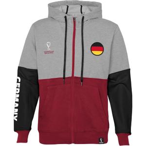 Outerstuff Men's FIFA World Cup Country Contrast Panel Fleece Hood (Large, Red-black-white)