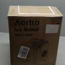 Aeitto Ice Makers Countertop, 9 Ice Cubes Release in 6 Mins, 26Lbs/24H, 2 Sizes of Bullet Ice Machine,Self-Cleaning Portable Ice Maker with Ice Scoop and Basket for Home Kitchen Office Bar RV, Black