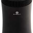 Air Purifier for Home Large Room – 5-in-1 HEPA Filter System, Covers Up to 500 Sq Ft for New Home for Allergies, Pets, Smoke, Remove Dust & Odor, Quiet, High Filtration Efficiency – SILVERONYX, Black
