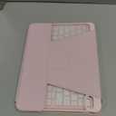 Touchpad Keyboard Case for iPad Air 11 inch M3 2025/M2 2024 7th/6th Generation, 360 Rotation Cover with Wireless Backlit Detachable Keypad for Air 10.9" 5th 4th 4 5 6 7 Gen, Pink