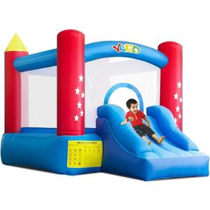 Yard Bounce House for Kids 3-8, Inflatable Bounce House with Slide, Bouncy House with Blower & Play Balls for Indoor Outdoor, 9.5x6.5x6.5FT Bouncy Castle for Toddlers Party