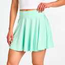 Real Essentials 4 Pack: Women's Basic Casual Stretchy Mini Skirt - Skater A-Line Flowy Flared  2XL