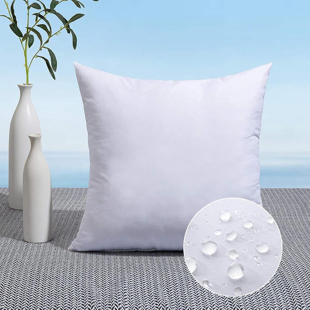 MIULEE 22x22 Pillow Insert Throw Pillow Insert, Outdoor Pillows Water-Resistant Premium Outdoor Pillow Stuffer Sham Square for Couch Sofa Patio Furniture Cushion Porch Swing