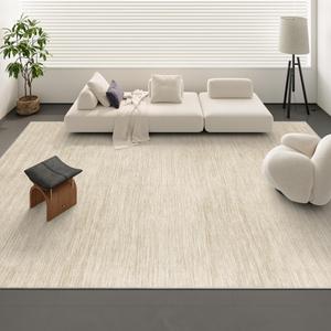 Valenrug Washable Rugs 7x9 - Non Slip 7x9 Area Rugs for Living Room, Stain Resistant Area Rugs for Bedroom, Foldable Machine Washable Area Rug(7'x9', Beige)