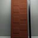 Fixed Metal Awnings 52 in W x 31 in H, Triangle Steel Frame with Tile Shaped Metal Awning for Door Entrance, Windows, Porches and Balconies (Red)