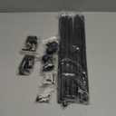 Curtain Rods for window 32 to 78,2 Pack Black 5/8 inch Splicing, Single Window Curtain Rod Set with Brackets, Decorative Blackout Metal Curtain Rods