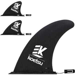 Set of 3 Paddle Board Fin Replacement, Surfboard Fins for Water Sports (Black)