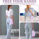 Water Bottle Holder with Strap - Stylish Water Bottle Carrier with Strap for Women, Hands-Free Water Bottle Sling in Trendy Purple