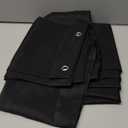 N&Y HOME Fabric Shower Stall Curtain or Liner 36 x 72 Inches - Hotel Quality, Machine Washable - Black, 36x72