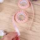 HEALLILY Lace Tape 70.86 Inch Adhesive Decorative Masking Tape for Scrapbooking Crafts DIY Card Making Planner Embellishments Pink Lace Trim Ribbon