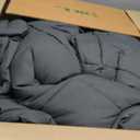 HYLEORY Queen Comforter, All Season Down Alternative Duvet Insert, Cooling Quilted Bed Comforter with Corner Tabs,Machine Washable, Dark Grey, 88x88 Inch