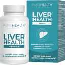 PUREHEALTH RESEARCH Liver Health – Liver Cleanse Detox & Repair Supplement Liver Support with Milk Thistle, Turmeric Powder, Dandelion, Artichoke, Beet Root, Ginger, L Cysteine HCL - 60 Capsules Amazon's Choice, BBD: 06/2027