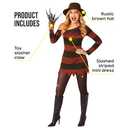 Morph Nightmare Killer Costume Women With Claw Serial Killer Costume Scary Halloween Costumes Women Halloween Costumes Adults (Small)