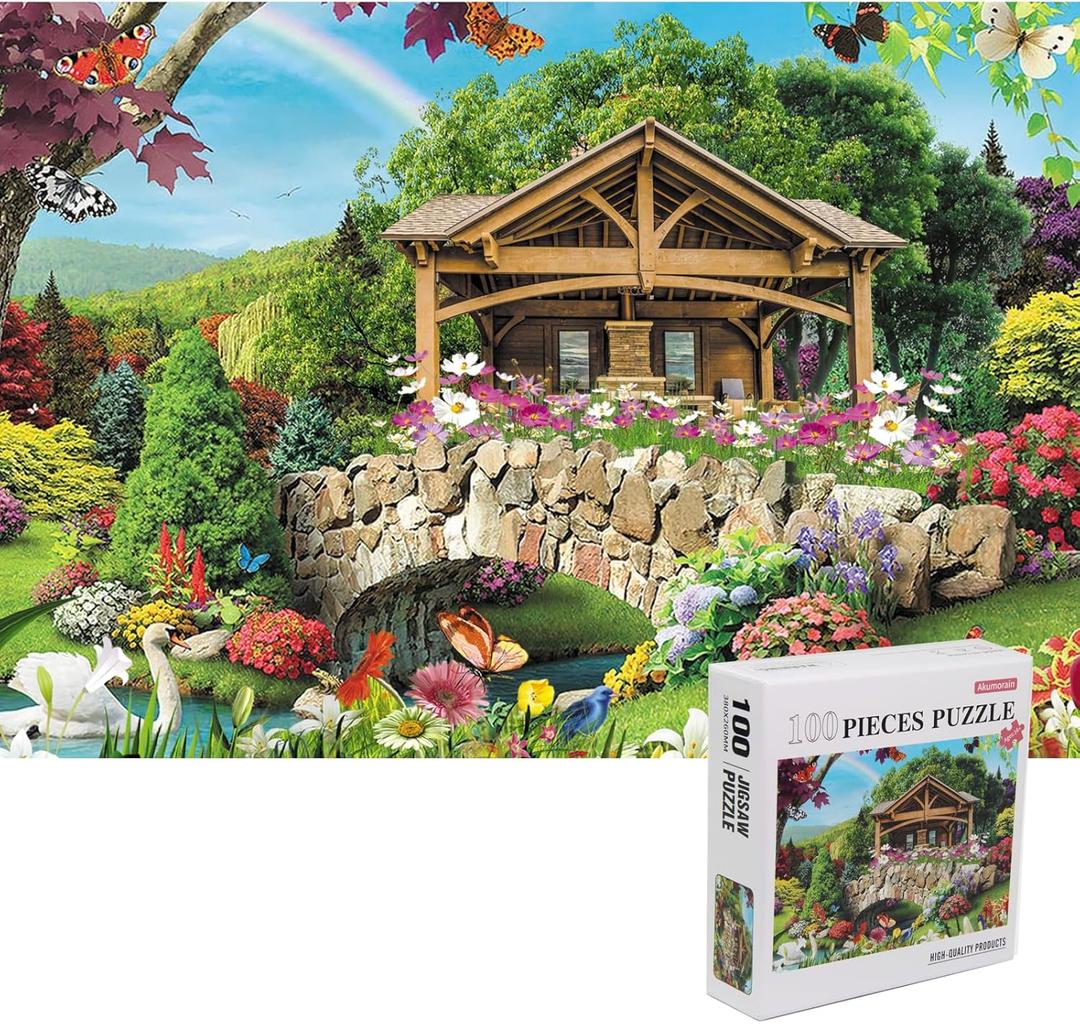 100 Piece Jigsaw Puzzles,100 Piece Adult Children Puzzles, Jigsaw Puzzles 100 Pieces Suitable for Adults Children (A0003 100PCS)