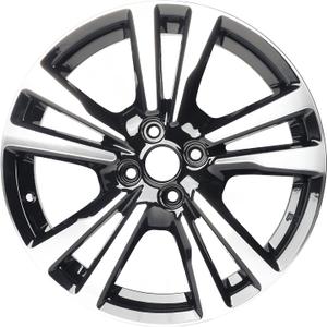 New 17 Inch 17x6.5 Inch 17" Premium Aluminum Alloy Wheel Rims Fit for 2018 2019 2020 Nissan Kicks, Direct Fit OEM Replacement Rim, 62792, Machined Black