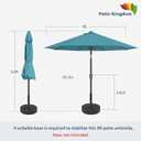 9FT Patio Umbrella Outdoor Table Umbrella w/Push Button Tilt and Crank, 8 Sturdy Ribs, UV Resistant Waterproof Market Umbrella for Pool, Deck, Backyard, Garden, Sky Blue