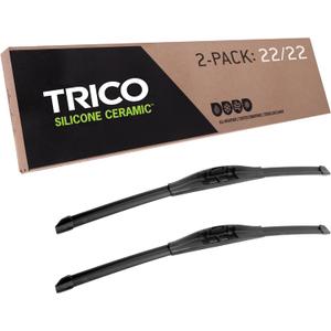 TRICO Silicone Ceramic (90-2222) 22 Inch & 22 inch pack of 2 Automotive Replacement Windshield Wiper Blades For my Car, Super Premium All Weather Beam Blade for Select Vehicle Models