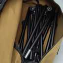 MOON LENCE High Back Folding Camping Chair, 330lbs Portable Compact Chair with Wide Seat & Ergonomic Back Support (Khaki)