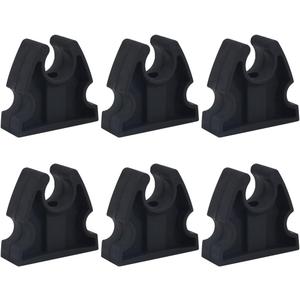 Rubber Pole Light Storage Clips for Boat to Hold 3/4 Inches Poles, Versatile Black Clips for Marine Organization Boat Accessories