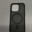 ImpactStrong Magnetic Guard Designed for iPhone 15 Pro Case [Camera Protection] [Military Grade Drop Tested] [Compatible with MagSafe] Slim Translucent Matte Phone Case (6.1") - Black