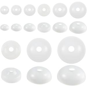 TOAOB 90pcs Safety Eyes Backs 9mm to 30mm Plastic Sinker Designed Washers for Safety Eyes and Noses Accessories Washers for Stuffed Animals Amigurumis Crochet Making