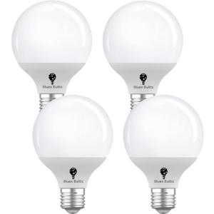 4 Pack LED G25 Vanity Globe Light Bulbs Bulbs 6W - 3000K Warm White 60W Equivalent 500 Luemns E26 Base 120V - Vanity Light Bulbs for Bedroom, Kitchen (3000K - Warm White, Non-Dimmable 8 Pack)
