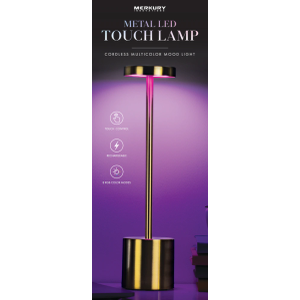 Mercury Metal LED Touch Lamp