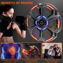 Music Boxing Punching Machine for Adults - 9 Modes & 9 Speeds, Bluetooth Music Punching Machine with Gloves, Electronic LED Boxing Training Equipment Wall Mounted,Home Indoor Workout Trainer Equipment