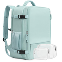 Beraliy Travel Backpack for Women, Airline Approved Bag, 16 inch Laptop Waterproof Hiking Backpack, Casual College Daypack, Weekender Bag, Mint Green