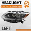 LED DRL Headlights Assembly Compatible with 2017-2020 Nissan Rogue with LED Daytime Running Light(Left and Right Side)