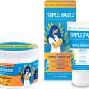 Triple Paste Diaper Rash Cream for Baby - 8 Oz Tub & 3 Oz Tube At Home & On the Go Bundle - Zinc Oxide Ointment Treats, Soothes and Prevents Diaper Rash