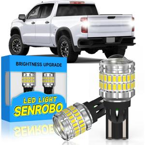 921 912 LED Reverse Light Bulb Fit for Chevy Silverado 1500 2500 3500 HD 2014-2025, Super Bright T15 LED Bulb with Lens, 6000K Cool White Backup Lights Replacement, Pack of 2