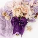 Ribbli Purple Satin Wired Ribbon 2.5 Inch Purple Christmas Ribbon for Gift Wrapping Wreaths Garland Tree Decoration Crafts Home Decor-Continous 20 Yards