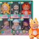 2 x Mini Rebirth Decorative Ornaments, 6pcs Gift Box Miniature Decorative Ornaments Outfit