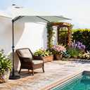 ABCCANOPY Patio Umbrella 9FT - Outdoor Half Umbrellas for Patio, Backyard, Garden, Deck (Light Beige)