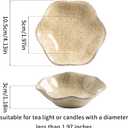 3 x Candle Holders for Pillar Candles, Tealight Candle Holder, Candle Stand, Ceramic Candle Plate Tray, Candle Holder Decor for Dinning, Party, Wedding, Birthday, Anniversary Decorations, 1pack (Camel)