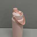 POWCAN 32 oz Insulated Water Bottle with 2-in-1 Straw and Spout Lid, Keep Cold 24H, Leak-Proof, BPA-Free, Double Wall Stainless Steel Water Bottle for Sports, Gym, Travel, and School (Cotton Candy)