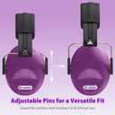 Dr.meter Ear Muffs for Noise Reduction SNR27.4 Kids Ear Protection with Adjustable Headband - Kids Noise Cancelling Headphones for Concerts, Football Game, Fireworks and Air Shows - Dark Purple