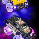 Light-Up Monster Truck Toys (2-Pack)  Push-&-Go Cars with Glowing Wheels  Birthday Gift for Toddlers, Boys & Girls Ages 3+  Durable Friction-Powered Trucks  Batteries Included
