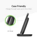 Belkin Quick Charge Wireless Charging Stand - 15W Qi-Certified Charger Stand for iPhone, Galaxy, Pixel & More, Charge While Listening to Music, Video Streaming, & Video Calling - Black (No PSU)