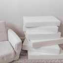 2/4/6pcs High Density Square Foam Cushion Insert,1''/2"/3''Thick White Memory Foam,Replacement Foam Core for Sofa Stool Chair Padding Dog Bed (6pc,2''Thick - 14''x14'')