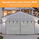 LIAMST Privacy Garage Door Screen Blackout for 2 Car Garage-14x7FT Privacy Silver Grey Heavy Duty Magnetic Garage Screen, Hands Free, Magnetic Privacy Garage Screen Door