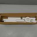 Tension Curtain Rod 32-48Inch White Shower Rod Tension Rod Adjustable Curtain Rods No Drilling Curtain Rods for Bathroom,Windows,Closets,Doorway