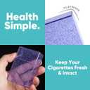 4 x Transparent Cigarette Case for King Size 85mm, Holds 20 Cigarettes,Stylish with Gold Powder Design (Blue)