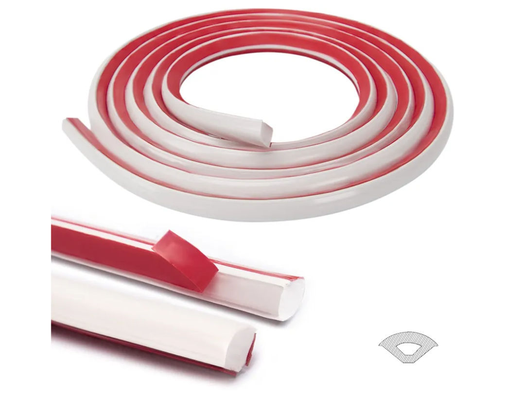 Art3d 5Ft Flexible Trim Caulk Strip, Peel and Stick Trim for Molding, Tile Edge, Ceiling, Wall Corner in White