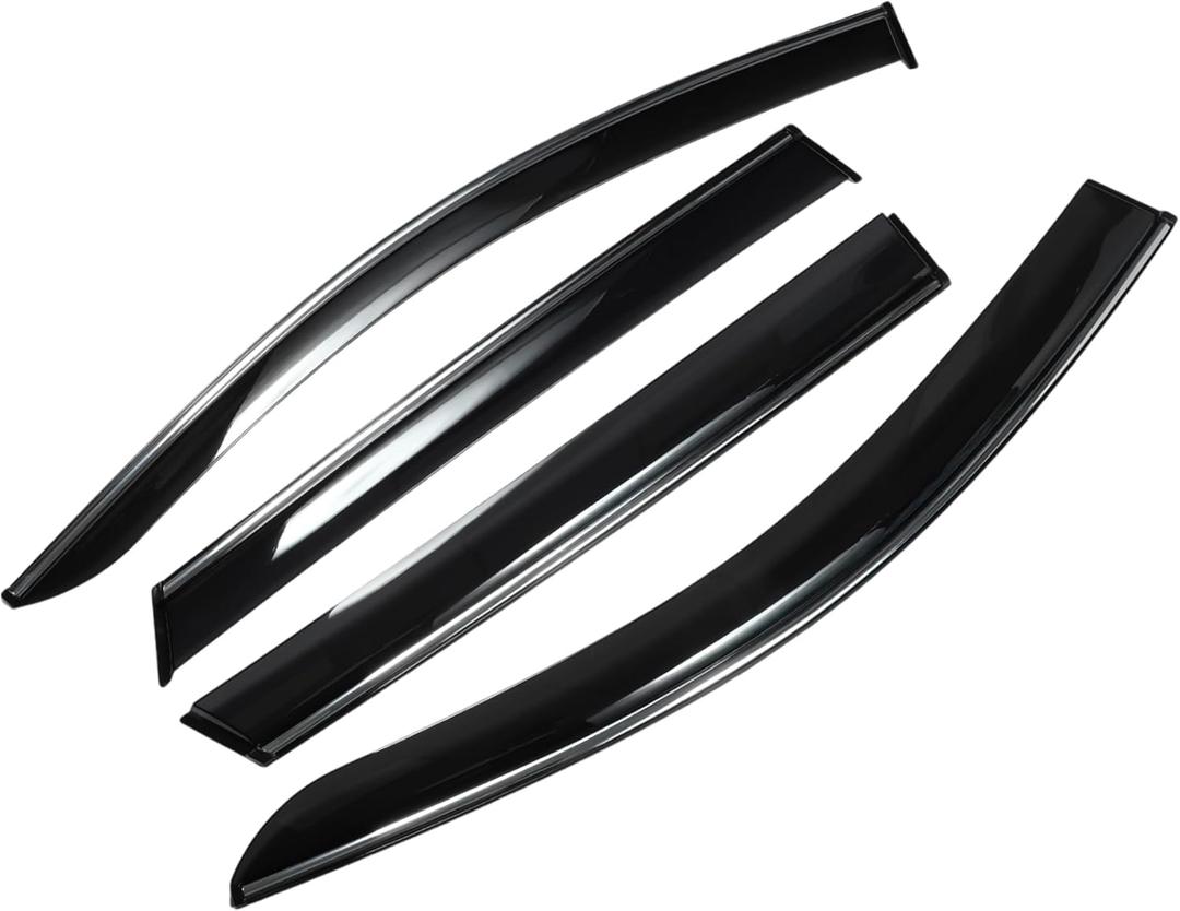 Window Deflectors for Kia Sorento 2016-2020 Vent Visors Black Rain Guards Reinforced Acrylic 4 Pcs