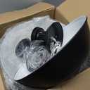 PAKOKULA 2 Pack Industrial Ceiling Light, Black Flush Mount Ceiling Light 12 Inch Kitchen Light Fixtures for Hallway Bedroom Entryway Porch Foyer Bathroom Laundry Room