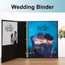 LETVPVOW Vintage Hardback 3 Ring Binder 1 Inch, Professional Leather Binder 3 Ring, Three Ring Binders Fits 8.5" x 11", D Ring Binders for Photo Album, Home, School and Office Supplies- Dark Green