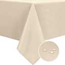 DWCN Square Tablecloth - 30 x 30 Inch - Waterproof Stain and Wrinkle Resistant Washable Table Cloth, Decorative Fabric Table Cover for Kitchen Dining Room Party and Outdoor Use, Beige